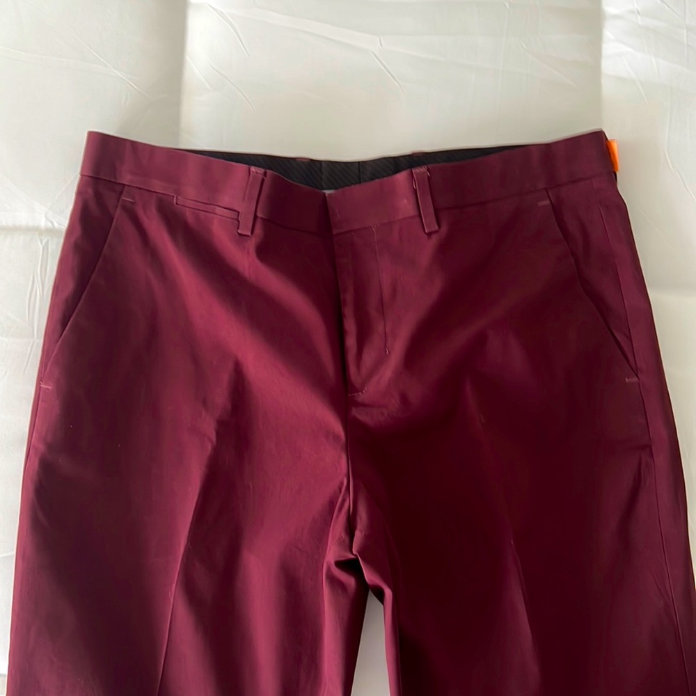 Express Mens Photographer Pants - Burgundy 33x30